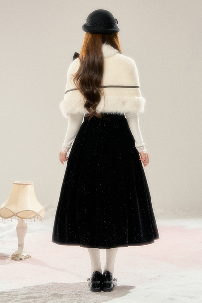 French High-end Cloak + Flared Skirt