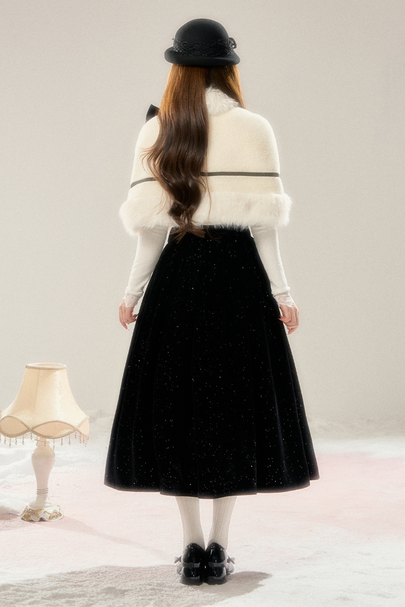 French High-end Cloak + Flared Skirt