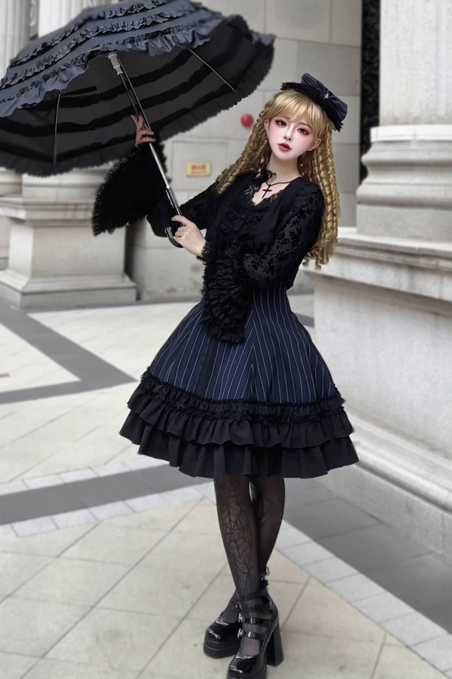 Dark Tailored Slim Gothic Lolita Dress + Outerwear