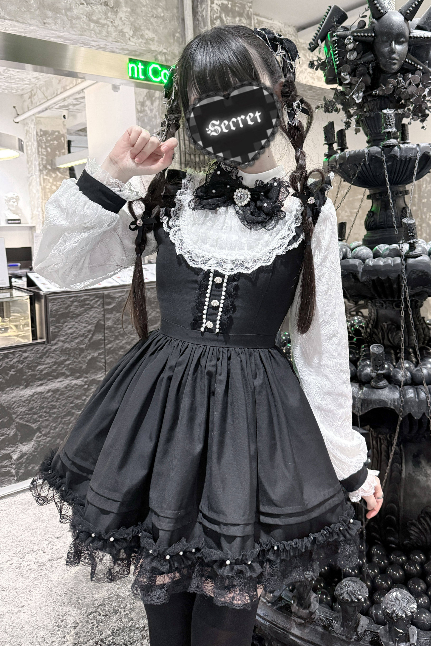 Lace Gothic Over Dark Dress