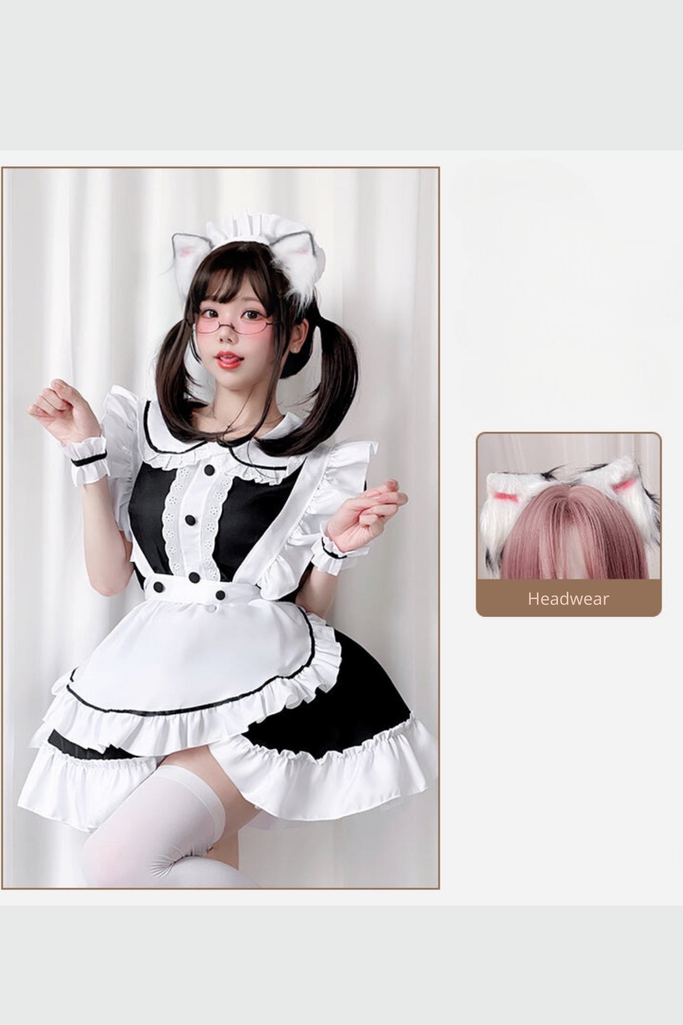 Black and White Lolita Maid Dress
