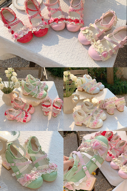 Strawberry Lolita Mary Jane Shoes