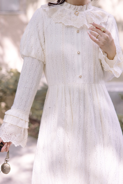 Candlelight Antique Lace Dress + Vest Dress + Bag + Brooch