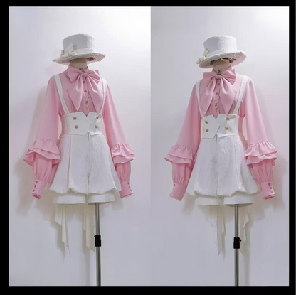 Retro Prince Shirt + Suspender Shorts
