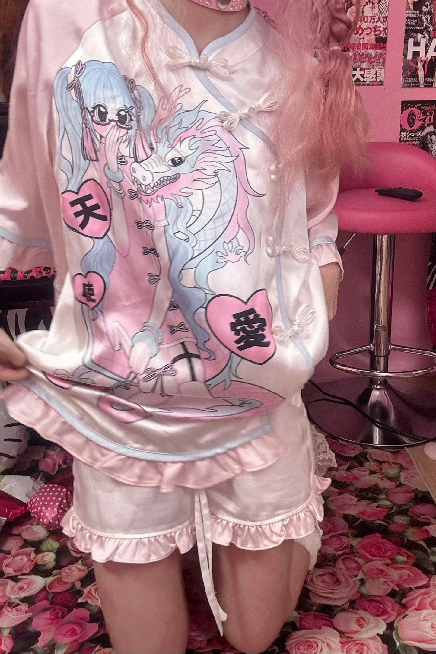 Dream Love Angelic Subculture Chinese-style T-shirt + Shorts