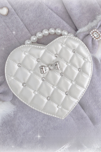 Pearl Quilted Sweetheart Bag