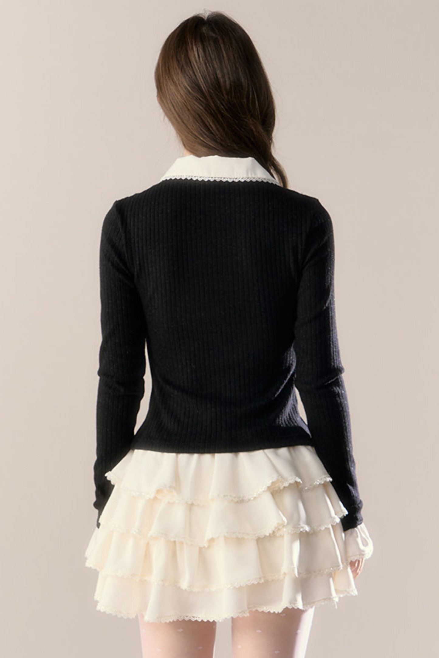 French College Top + Tiered Skirt