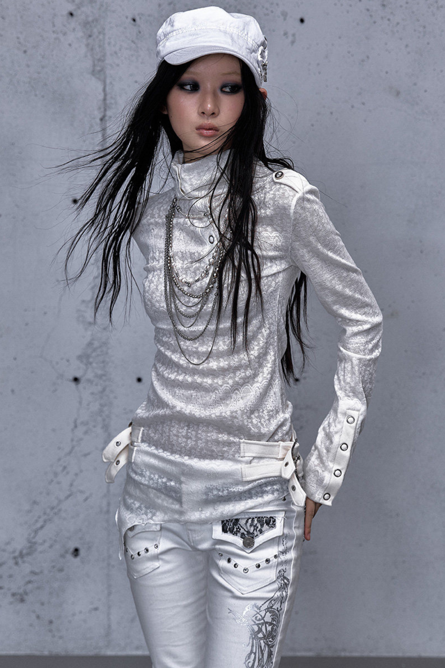 Retro Asymmetric Knit Sweater