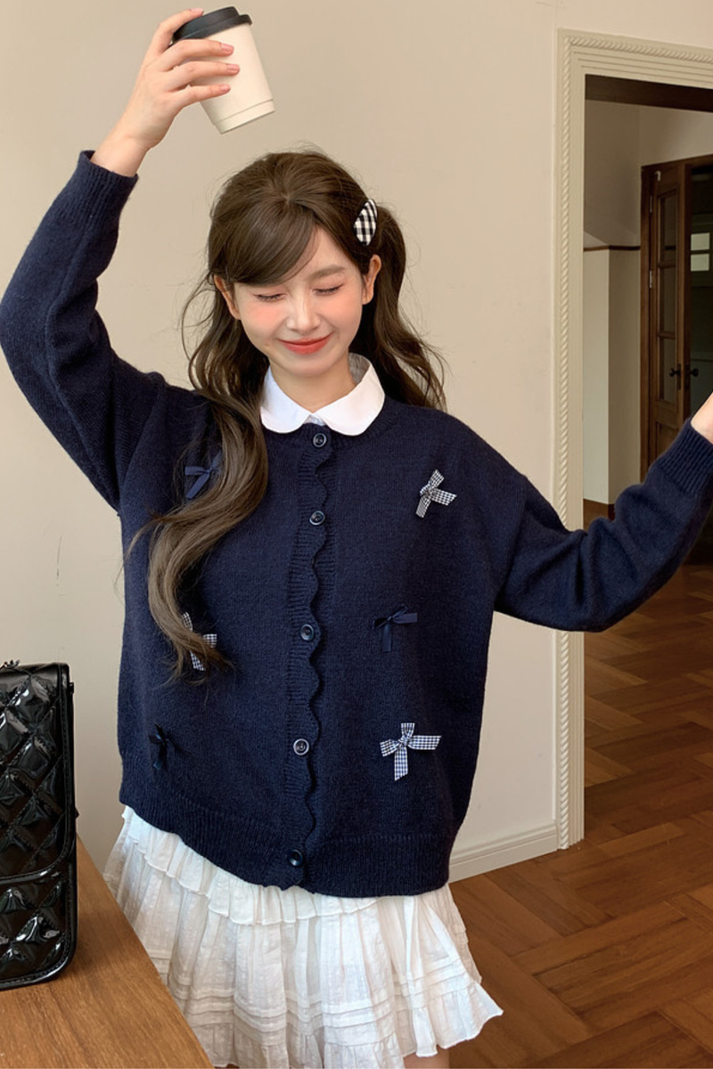 Sweet Ribbon Knit Cardigan