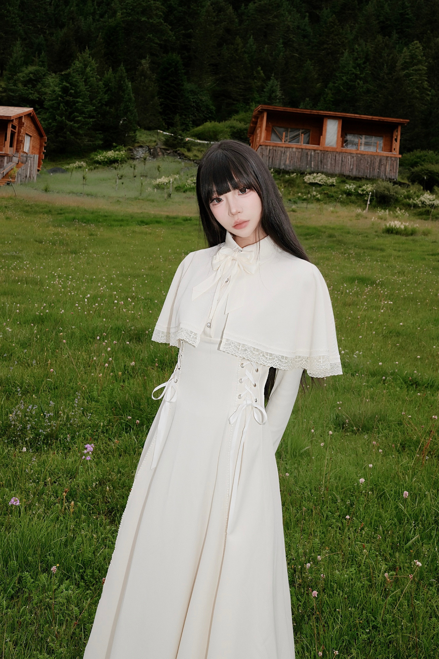 French Cape Retro Dress