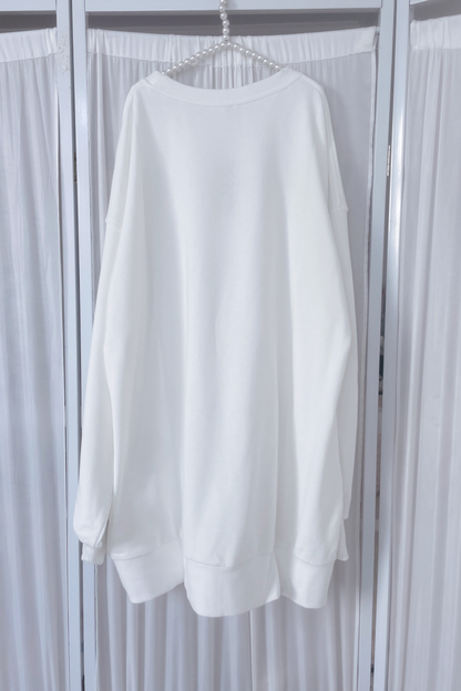 [angel Neighborhood] White Bird Aqua Loose Sweatshirt Dress