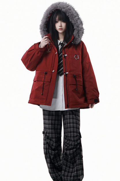 Christmas Hooded Coat + Shirt + Sweatshirt + Long Skirt + Pants