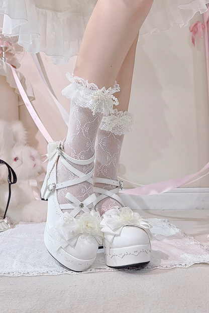Flower Ribbon Dance Lolita Heels