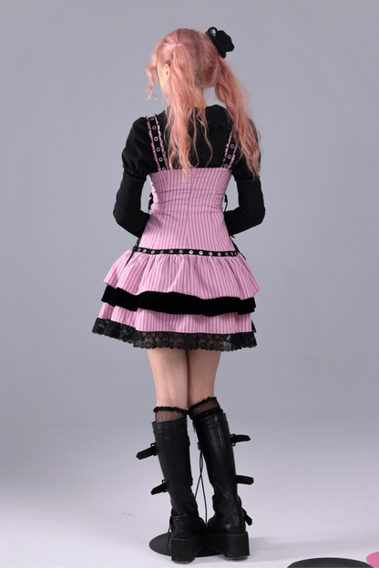 Striped Velvet Performance Dress