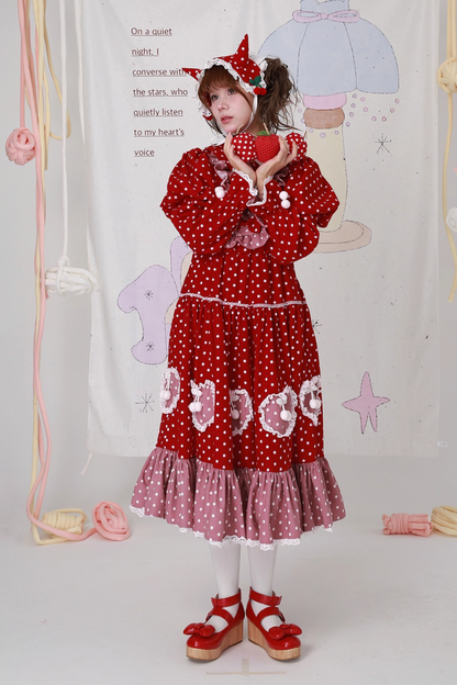 Retro Girly Dot Ribbon Dress