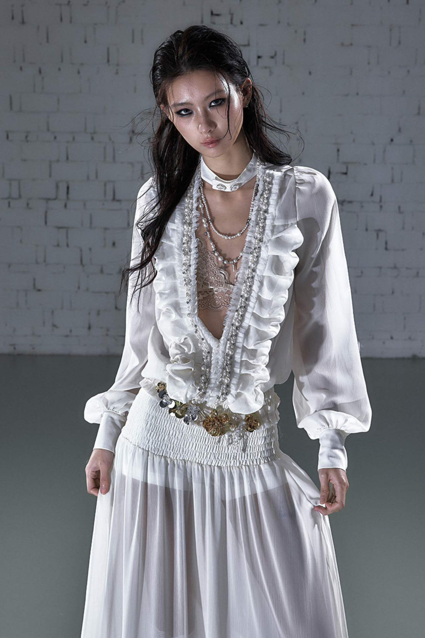 Modern Chiffon Y2k Long Dress