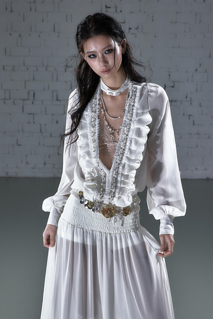 Modern Chiffon Y2k Long Dress