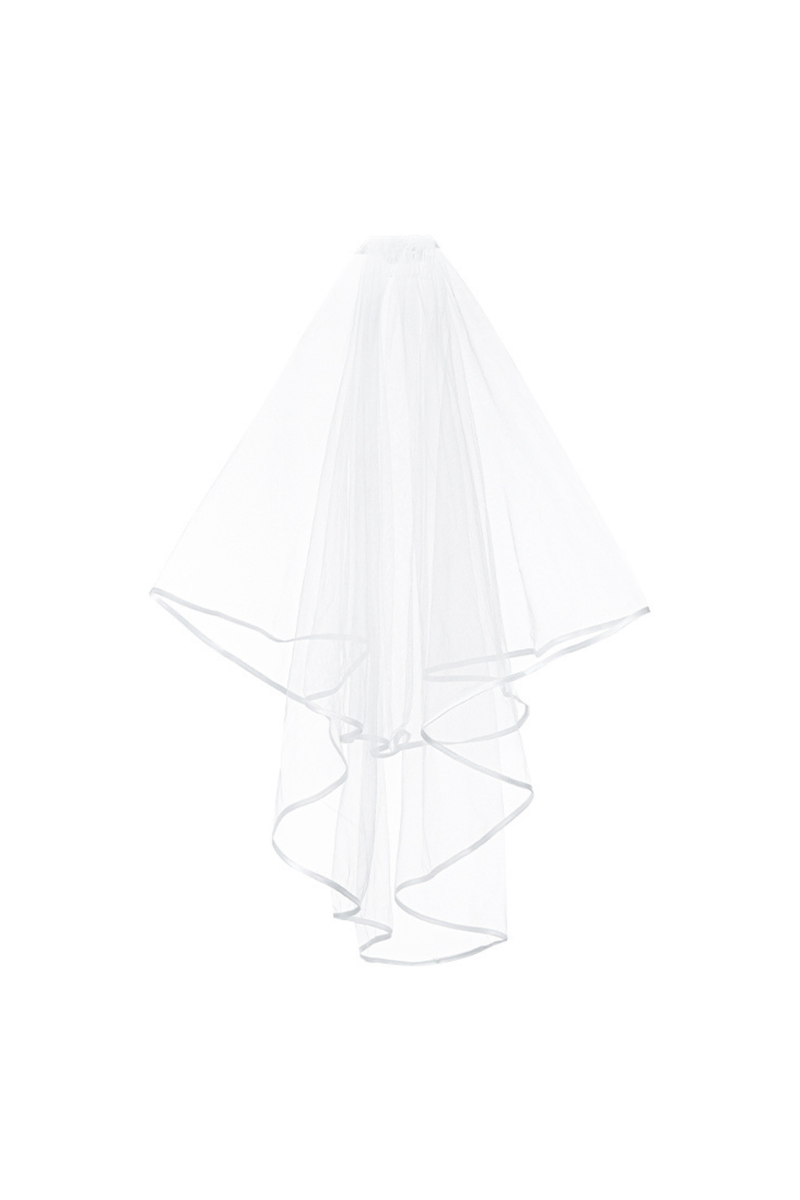 White Gothic Gemini Lolita Dress + Corset + Ribbon + Headband + Veil