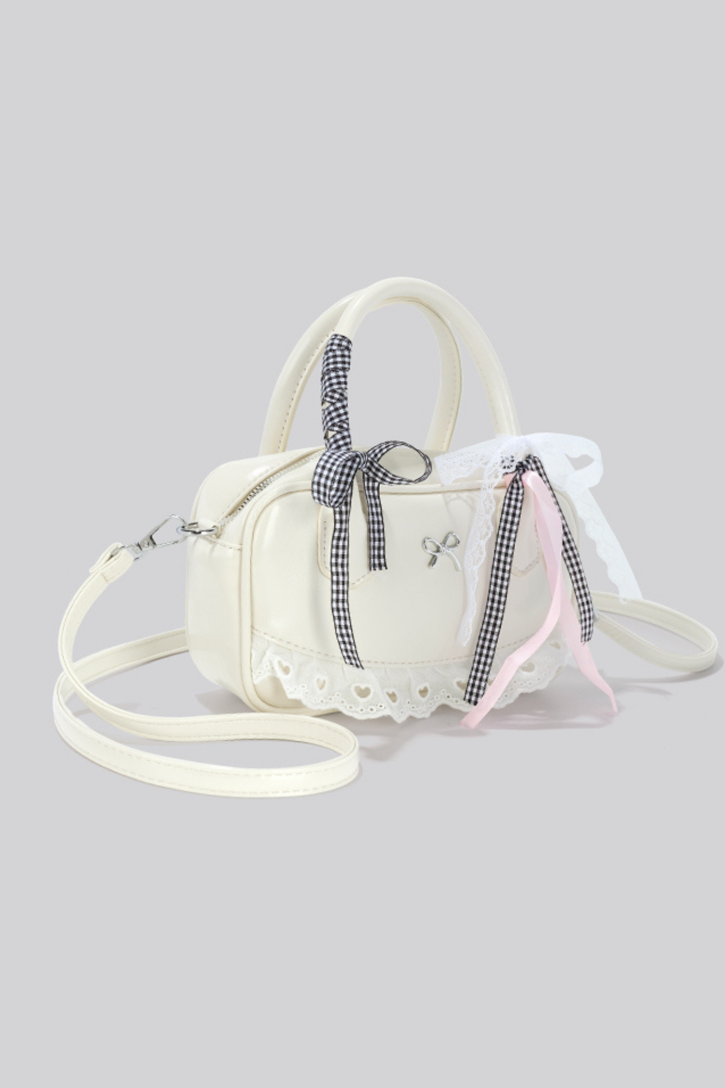 Ribbon Lace Boston Bag