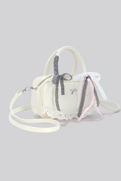 Ribbon Lace Boston Bag