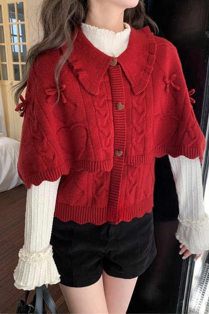 Girly Loose Lapel Sweater