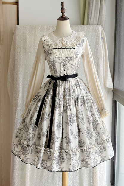 Sketch Wild Rose Lolita Jumper Skirt