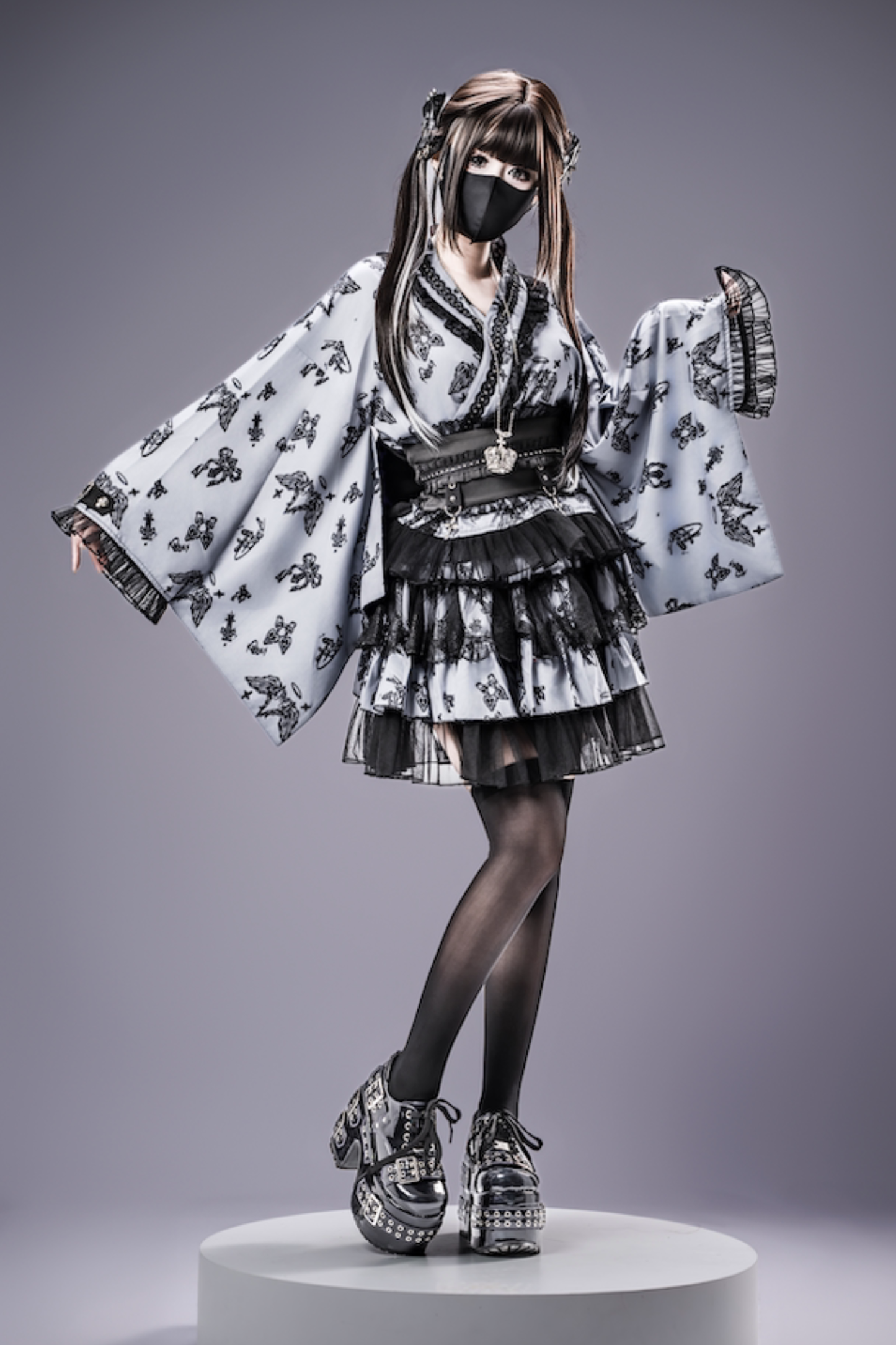 Galaxy Dark Lace Dark Kawaii Yukata