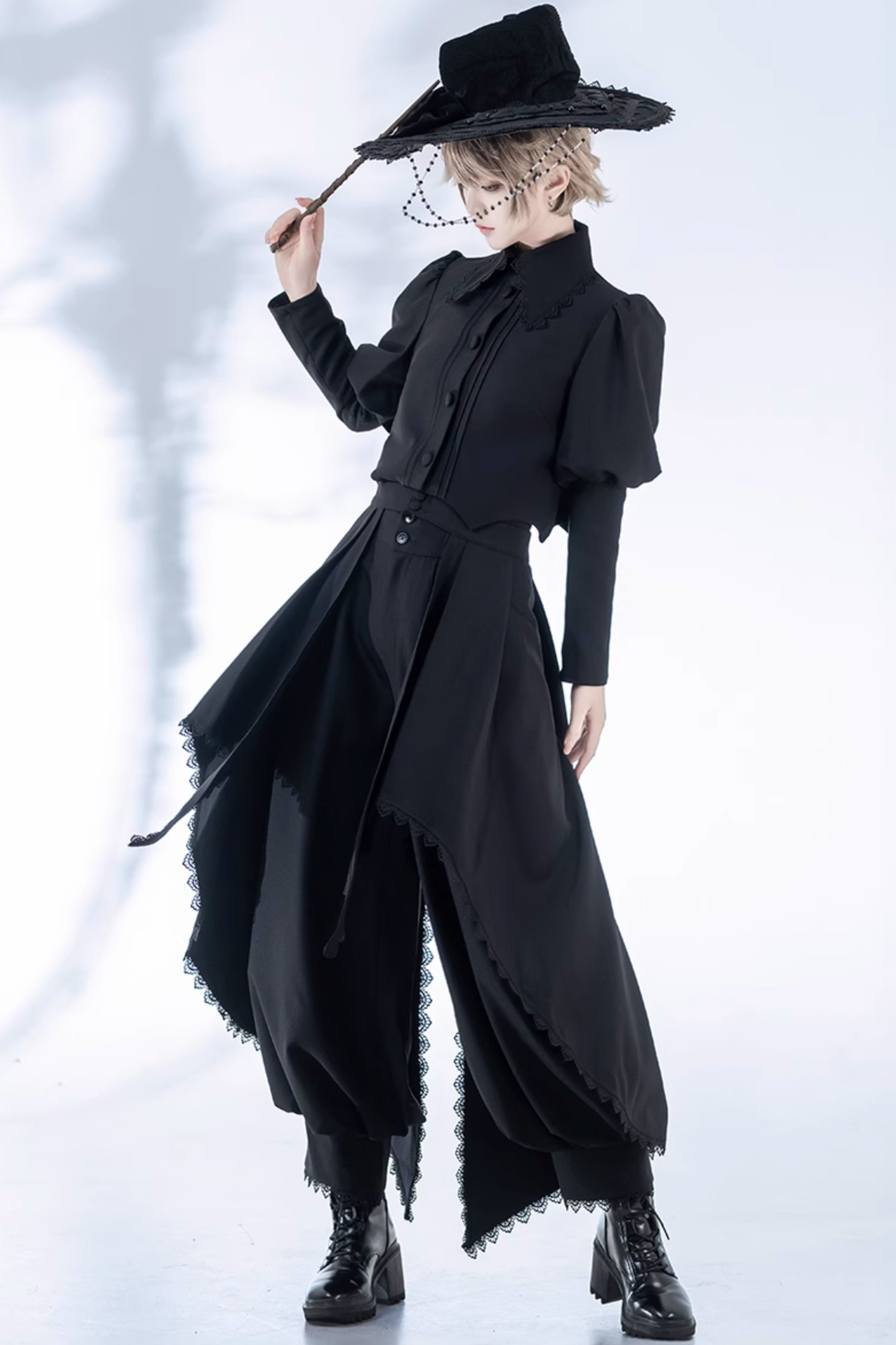 Retro Gothic Lolita Jacket + Pants