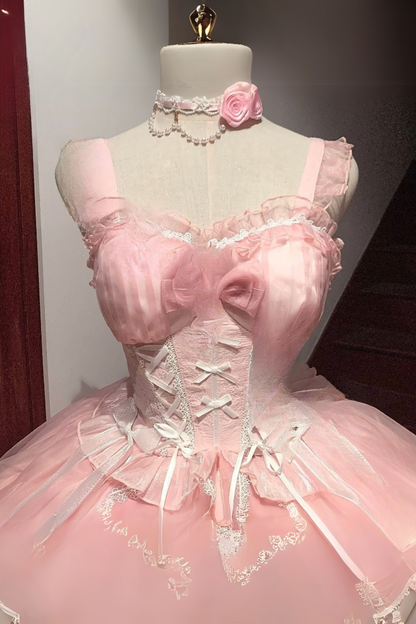 Fantasy Lace Up Design Princess Lolita Dress
