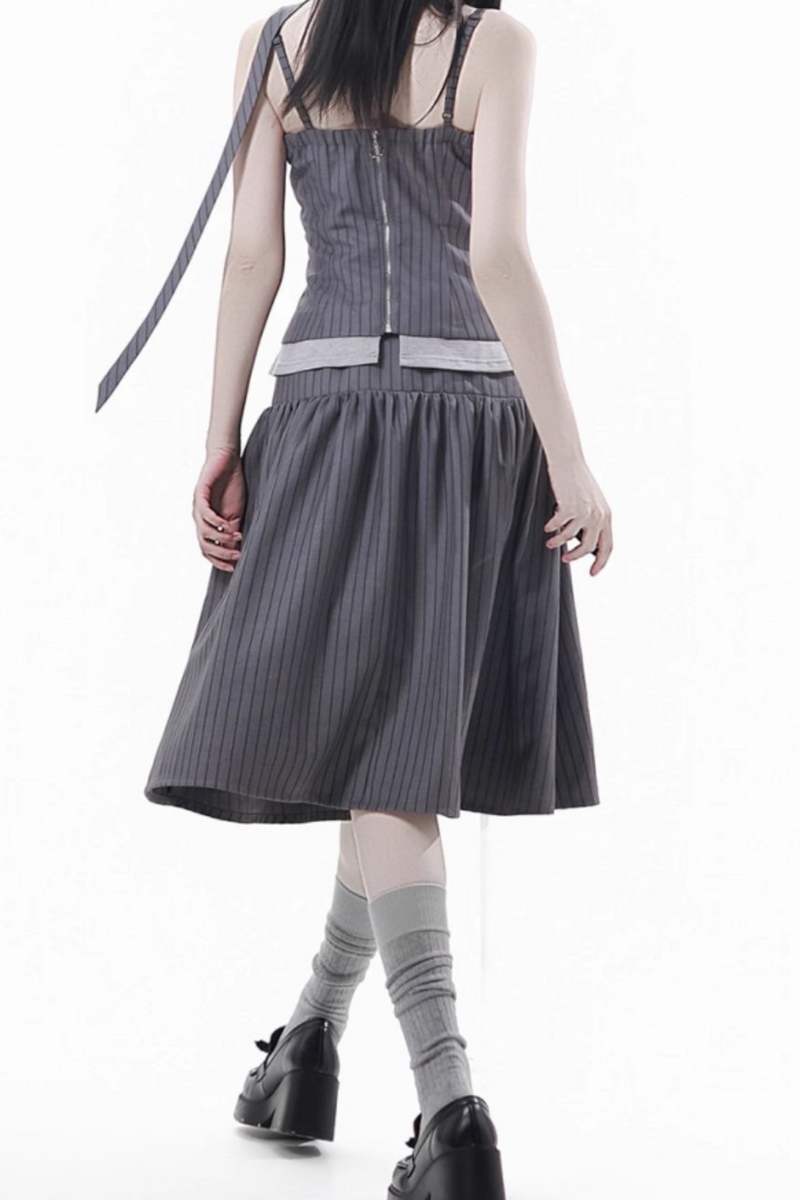 Mode Academie Jacket + Asymmetrical Top + Camisole + Skirt + Scarf
