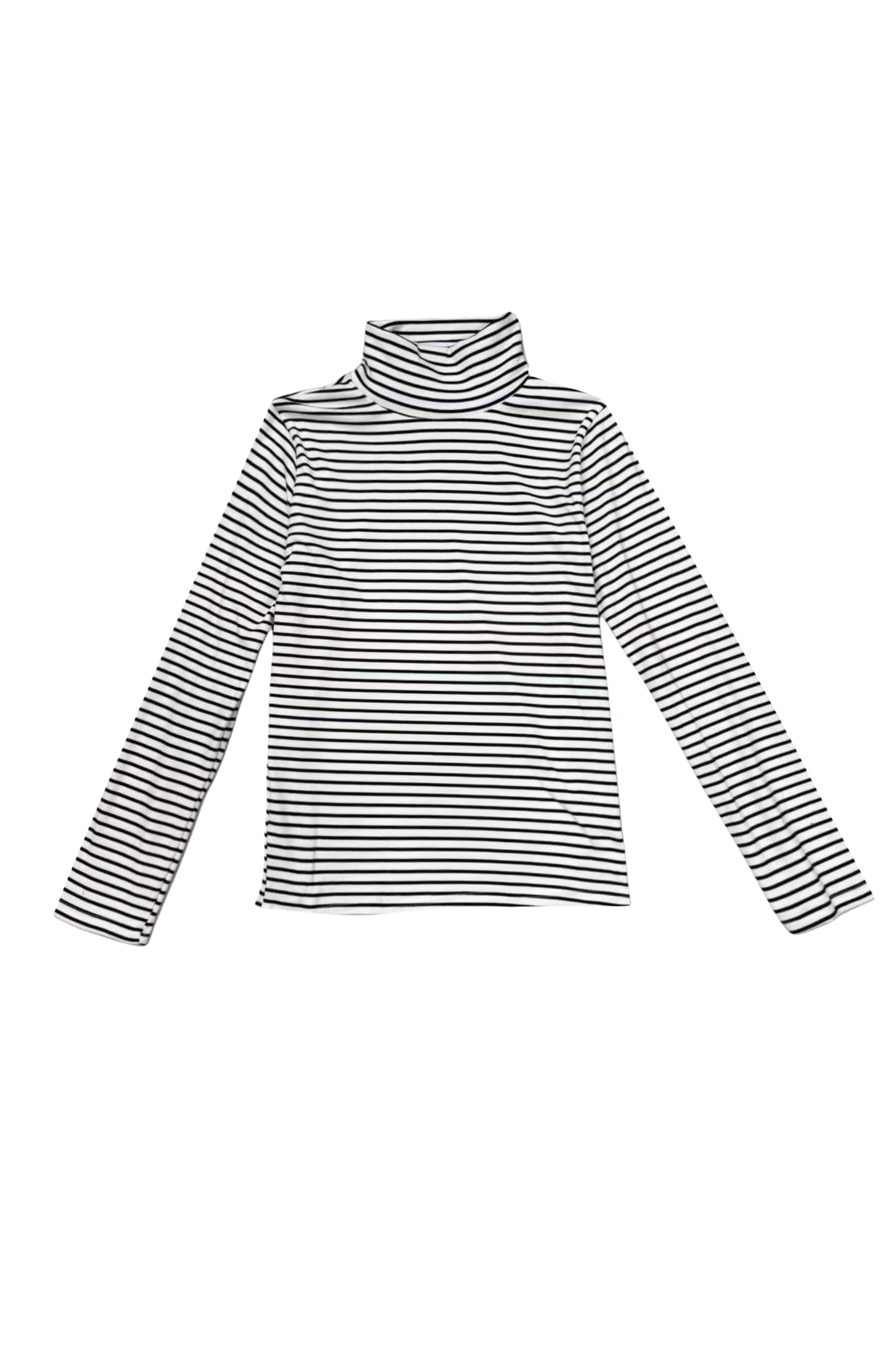 Striped High Neck Slim Top