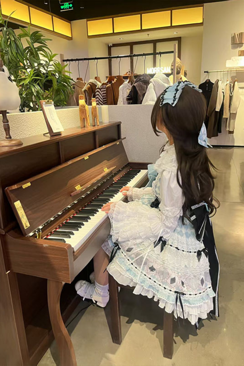 [pre-order] Mint Sweet Suspender Dress + Headband + Big Ribbon