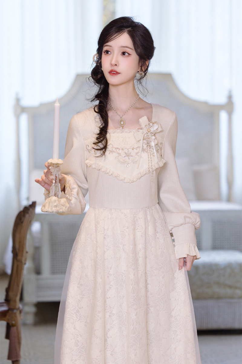 Pure White Square Neck Dress + Jacket