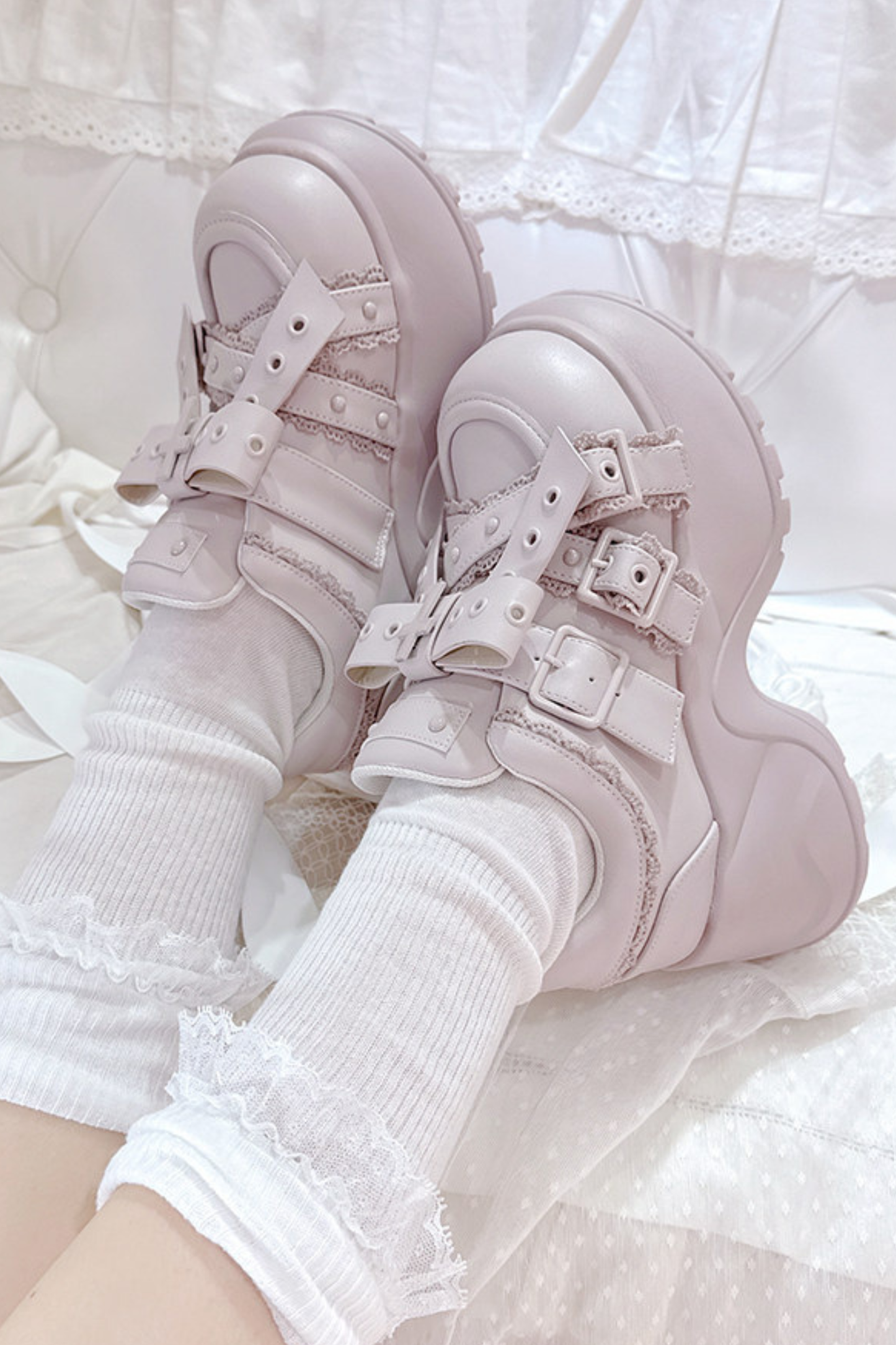 Ribbon Subculture Platform Shoes