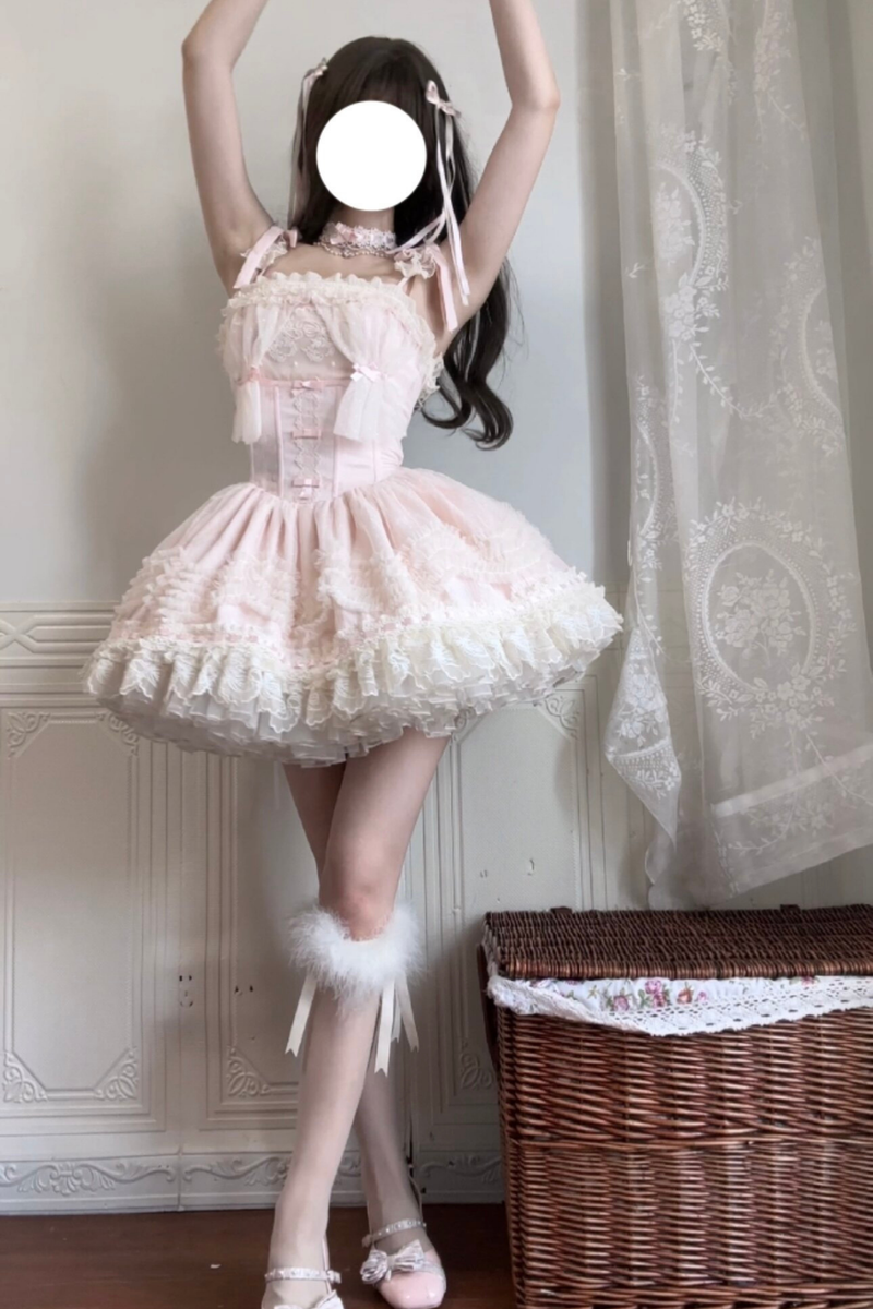 Sweet Jenny Lolita Jumper Skirt + Necklace + Hat + Headband