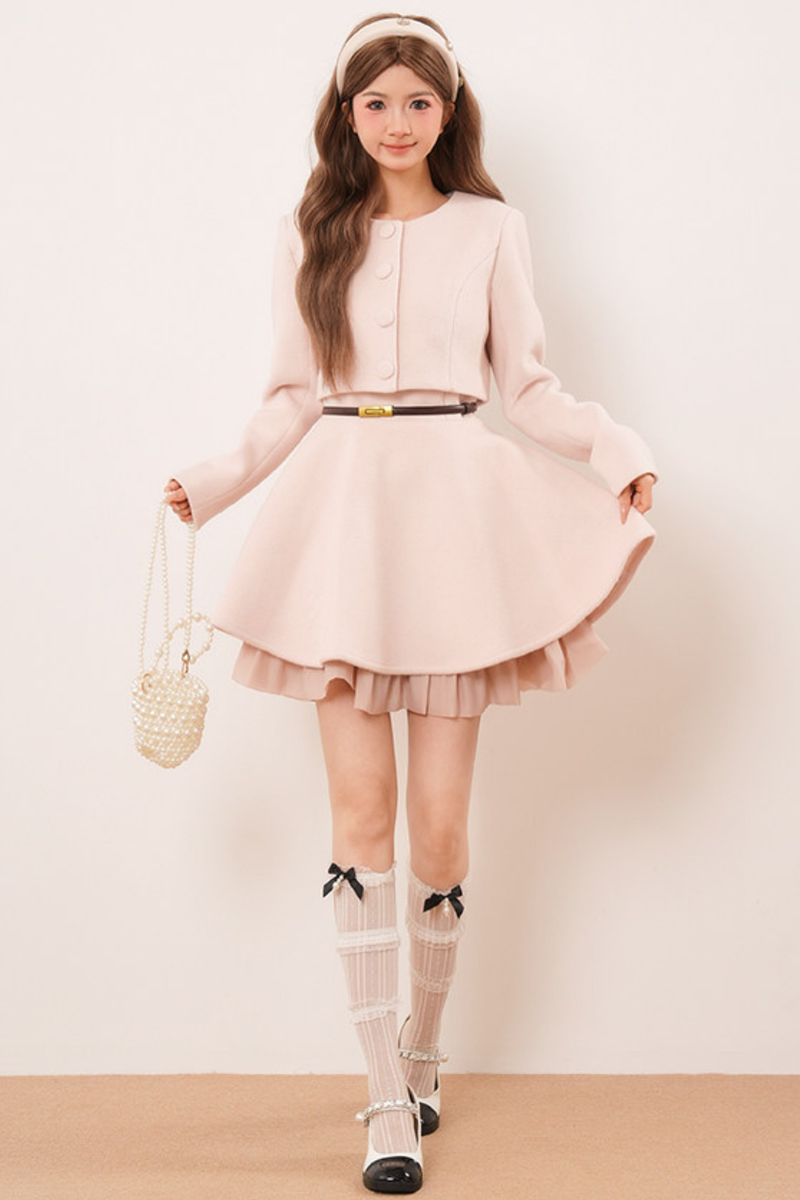 Sweet Powder Short Jacket + Flare Dress
