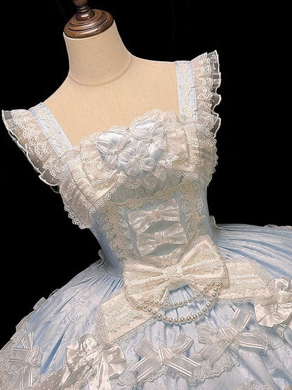 [pre-order Deadline: April 3] Pure Sweet Rose Fantasy Tiered Lolita Dress