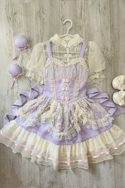 Sweet Girly Ballet Style Lolita Suspender Jsk Dress