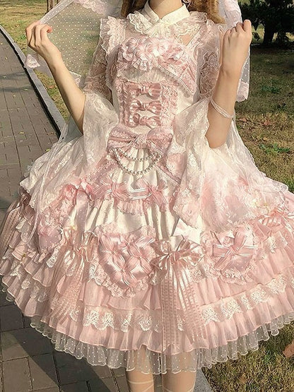 [pre-order Deadline: April 3] Pure Sweet Rose Fantasy Tiered Lolita Dress