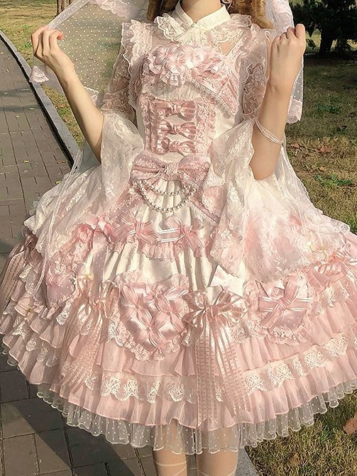 [pre-order Deadline: April 3] Pure Sweet Rose Fantasy Tiered Lolita Dress