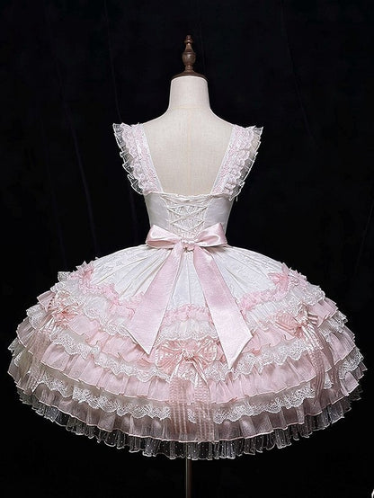 [pre-order Deadline: April 3] Pure Sweet Rose Fantasy Tiered Lolita Dress