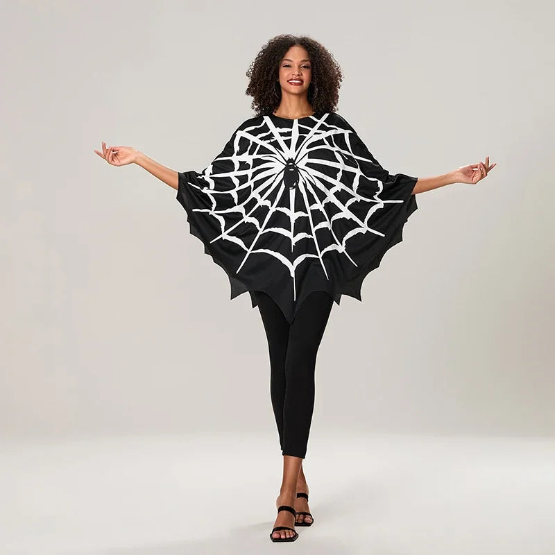 Spider Web Cape Black