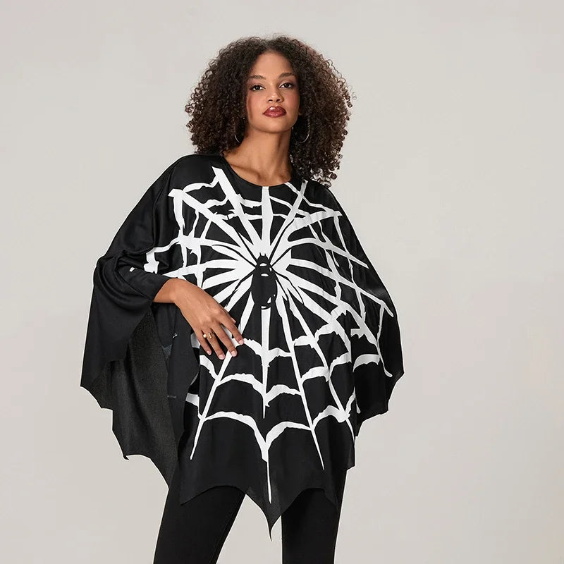 Spider Web Cape Black