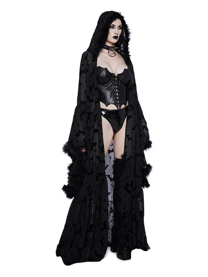 Long Gothic Cape Black