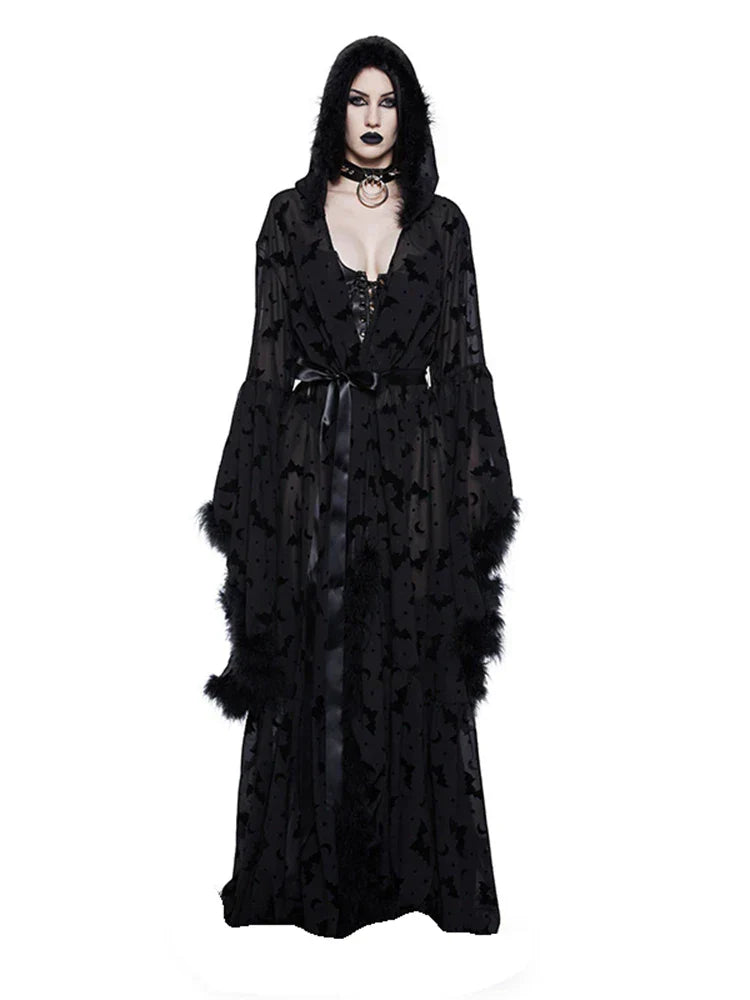 Long Gothic Cape Black