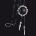 Western Wedding Black Onyx Bolo Ties for