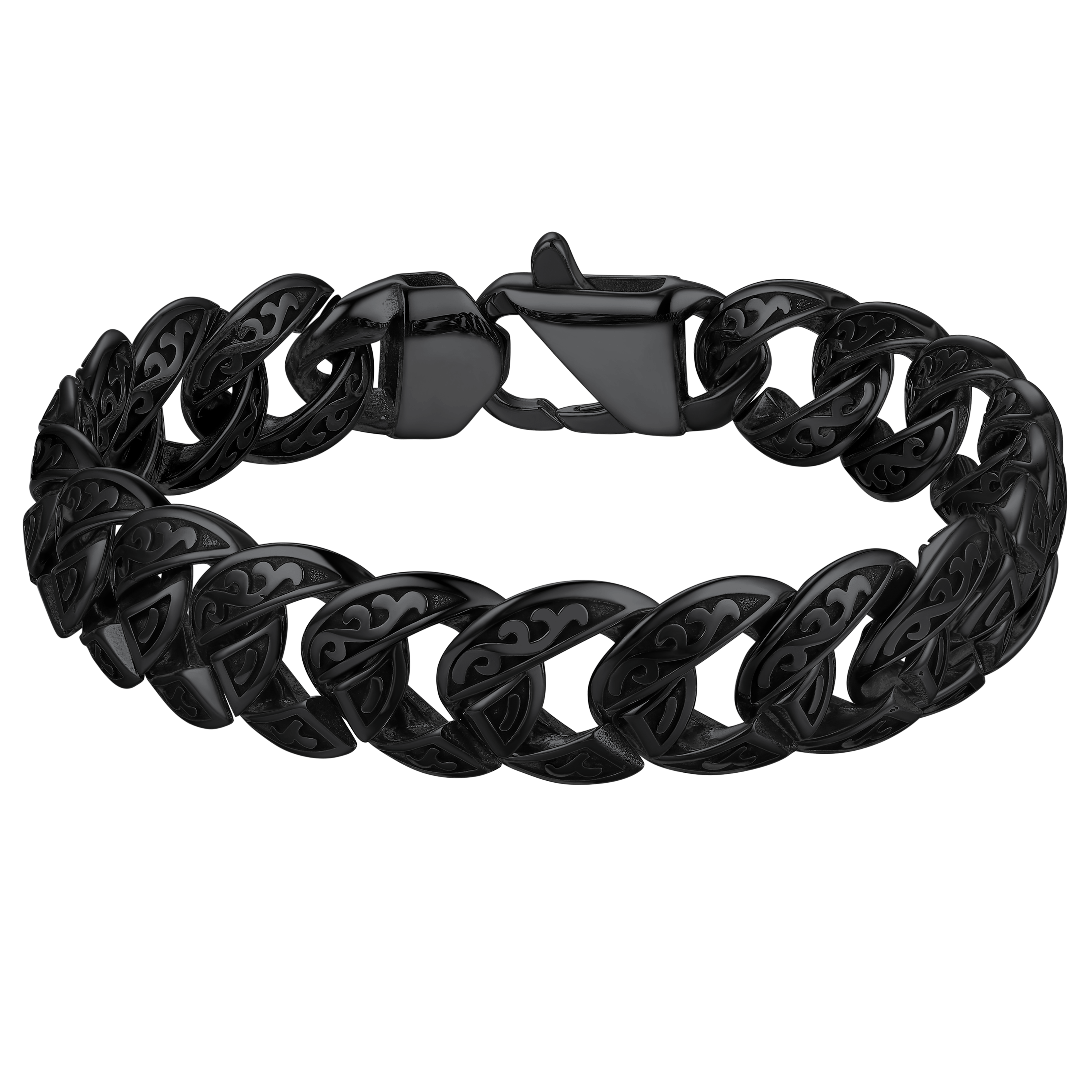 Stainless Steel Celtic Chunky Cuban Link Chain Bracelet for