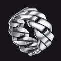 Biker Cuban Chain Stainless Steel Ring for 11mm