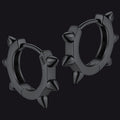 Sterling Silver Basic Rivet Hoop Earrings for