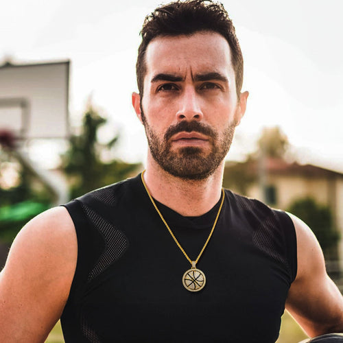 Bling Basketball Spinner Necklace for